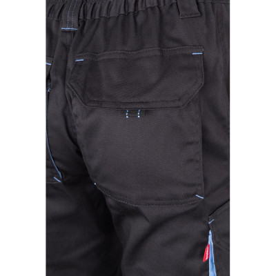 VL FIDES. Two-tone, multi-pocket stretch trousers (240g/m²), in cotton (46), EME (38) and polyester (16)